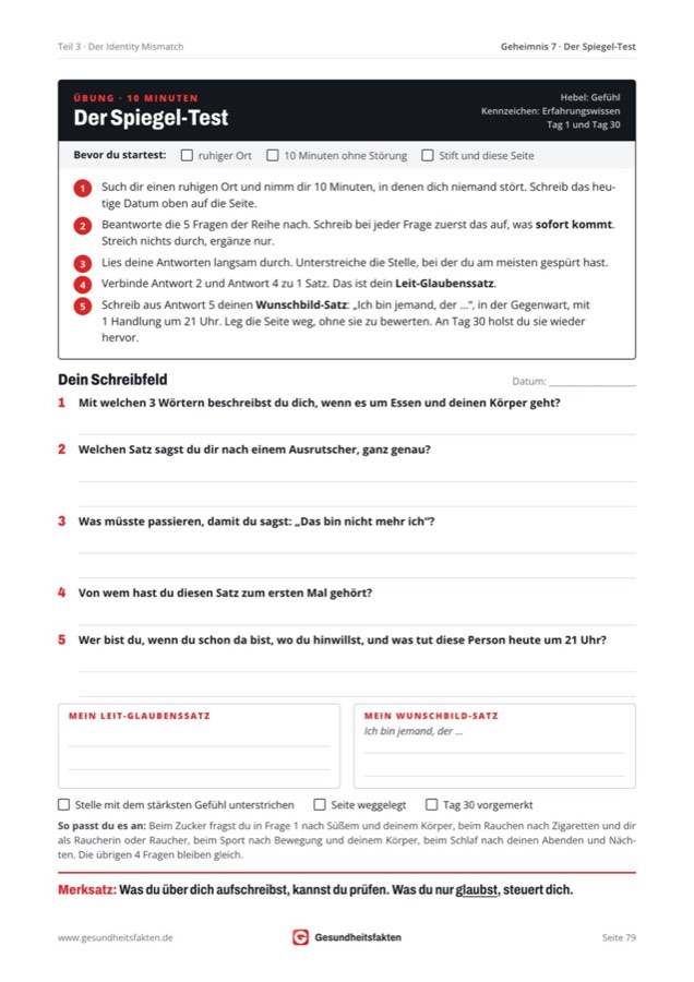 Buchseite: Der Spiegel-Test