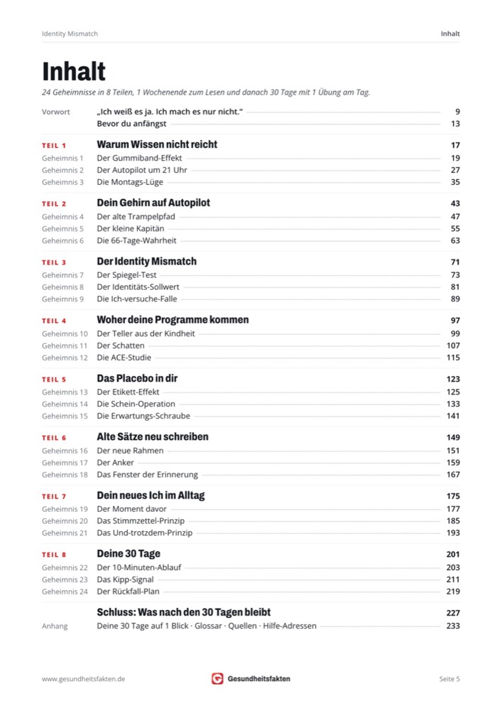 Buchseite: 8 Teile, 24 Geheimnisse